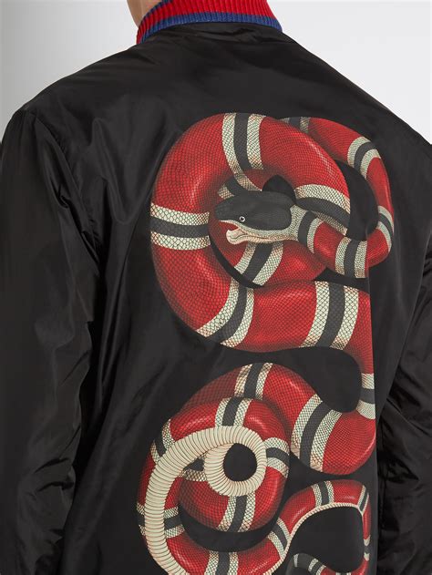 gucci jacket snake|black gucci snake shirt.